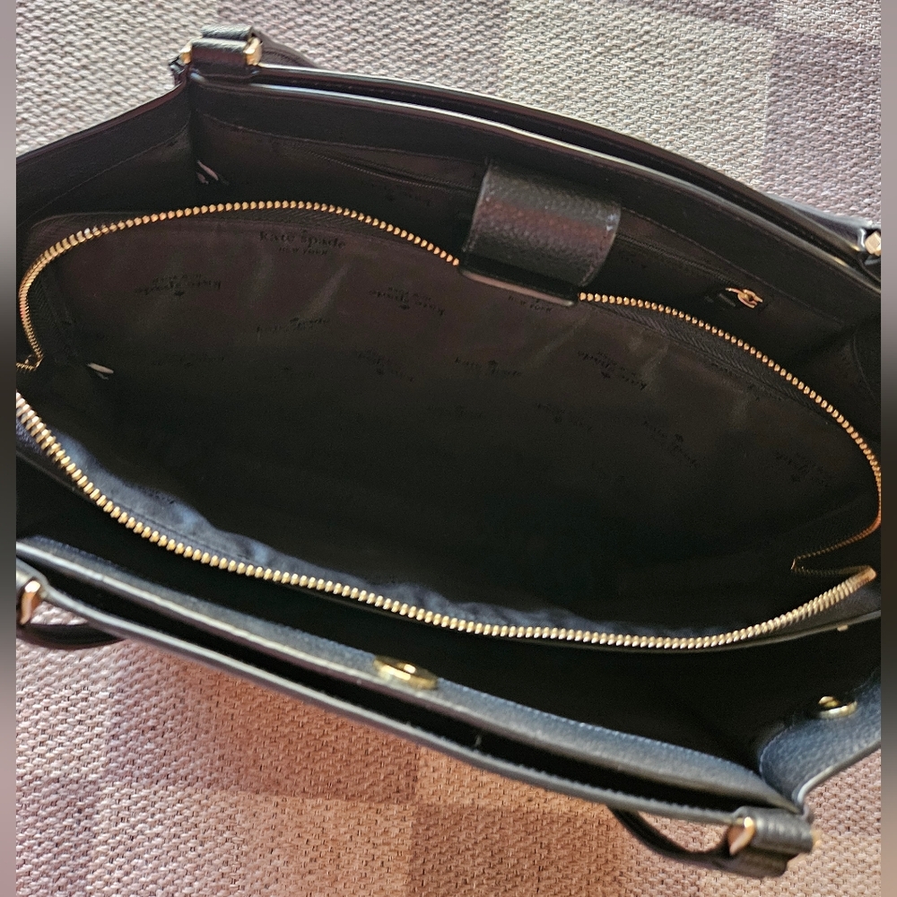 Kate Spade Brim Laptop Tote in Black Pebbled Leather - Picture 16 of 16